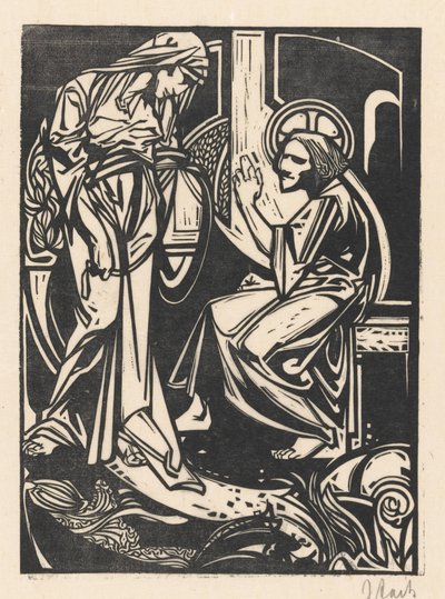 Le Christ et la femme samaritaine - Johannes Josephus Aarts (signed by artist)