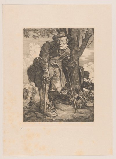 Mendiant avec des béquilles - Johannes Josephus Aarts
