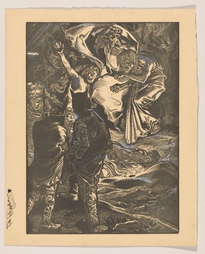 Macbeth et Banquo rencontrent les trois sorcières - Johannes Josephus Aarts