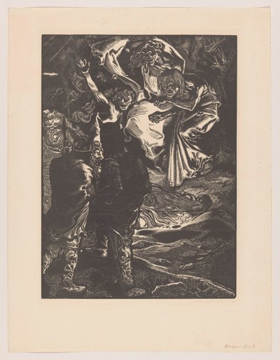 Macbeth et Banquo rencontrent les trois sorcières - Johannes Josephus Aarts