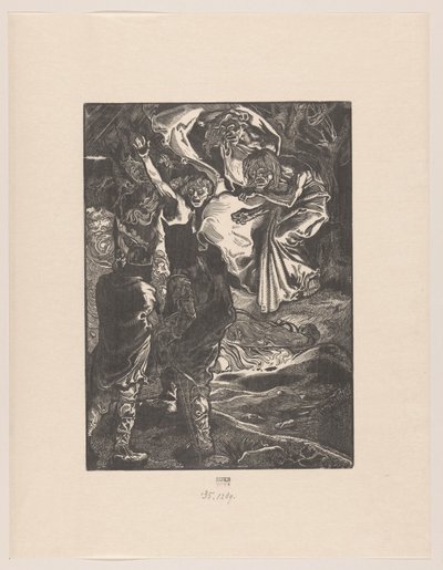 Macbeth et Banquo rencontrent les trois sorcières - Johannes Josephus Aarts