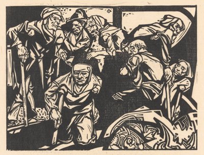 Hommes avec des béquilles - Johannes Josephus Aarts