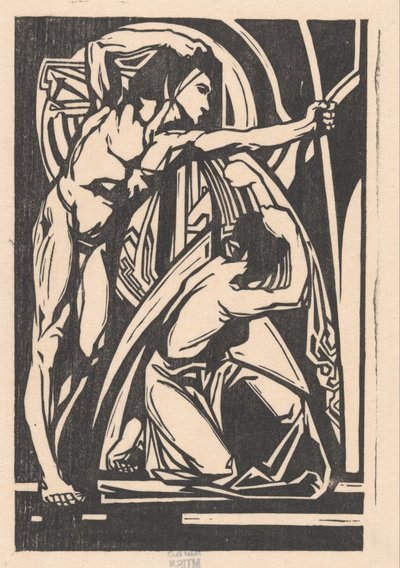 Homme debout et femme agenouillée - Johannes Josephus Aarts