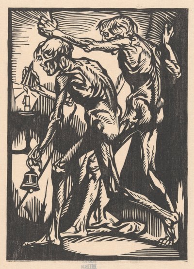 Deux hommes nus avec cloche et éteignoir - Johannes Josephus Aarts