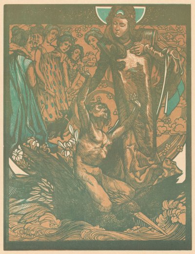 Figures féminines avec homme sur le dos d