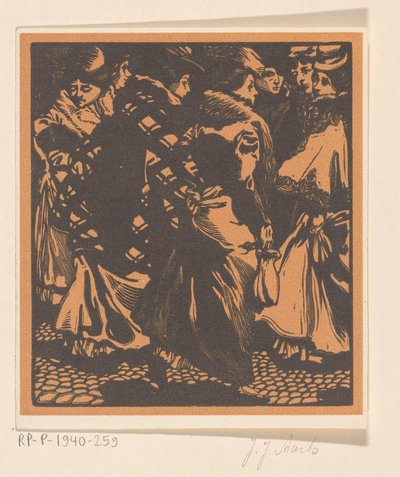 Sept femmes dans la rue - Johannes Josephus Aarts
