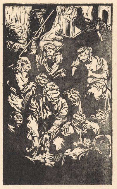 Créatures fantastiques assises - Johannes Josephus Aarts