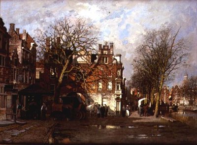 Vue capricieuse de la ville - Johannes Karel Christian Klinkenberg