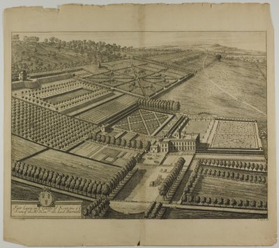 Fair Lawn dans le comté de Kent, planche 49 de Britannia Illustrata - Johannes Kip