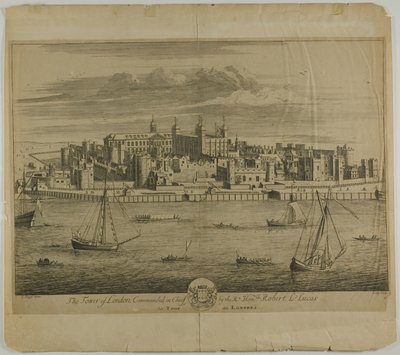 La Tour de Londres, cinquième planche de Britannia Illustrata - Johannes Kip