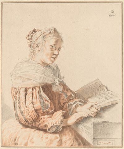 Jeune fille au clavier, 1767 - Johannes Kornlein