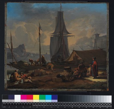 Une scène de port, avant 1674 - Johannes Lingelbach