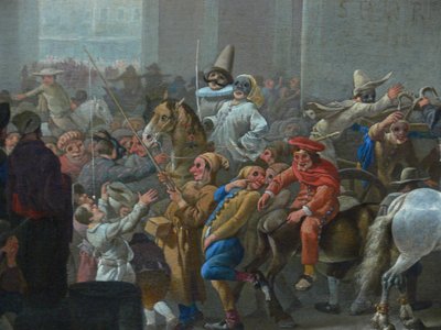 Carnaval à Rome (détail), vers 1650 - Johannes Lingelbach