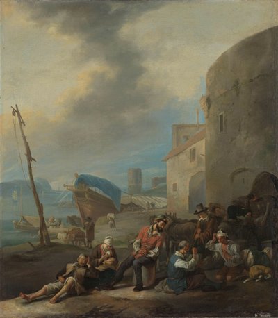 Port italien - Johannes Lingelbach