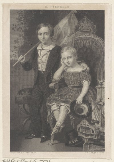 Portrait de Guillaume, prince des Pays-Bas, et Maurice, prince des Pays-Bas - Johannes Philippus Lange