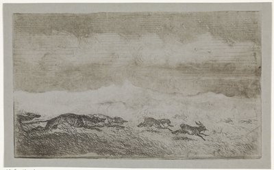 Chasse au lièvre - Johannes Tavenraat