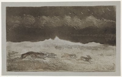 Chasse au lièvre - Johannes Tavenraat
