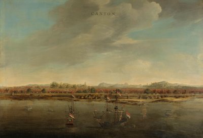 Vue de Canton en Chine - Johannes Vinckboons (attributed to)
