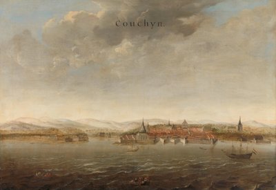 Vue de Cochin sur la côte de Malabar en Inde - Johannes Vinckboons (attributed to)