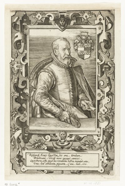 Portrait de Jan van Brouckhoven, intendant du Rhin - Johannes Wierix (attributed to)