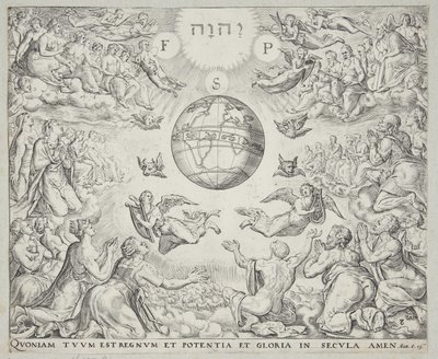 Adoration de la Trinité au ciel - Johannes Wierix