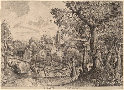 Pagus Nemorosus (Village boisé) - Johannes and Lucas van Doetechum after Pieter Bruegel the Elder