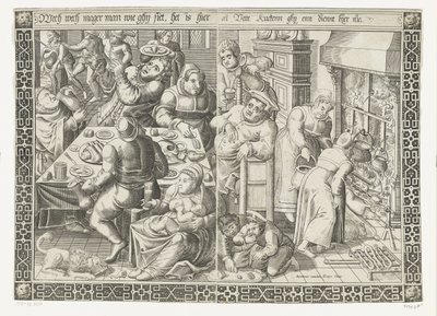 La cuisine grasse - Johannes of Lucas van Doetechum