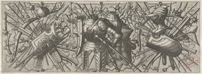 Frise avec deux cuirasses - Johannes of Lucas van Doetechum
