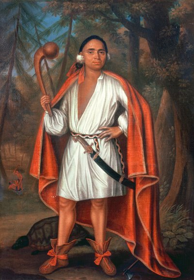Etow Oh Koam, roi des Nations de la Rivière, 1710 - Johannes or Jan Verelst