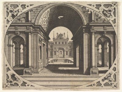 Planche de Varie Architecture, vers 1560 - Johannes van Doetecum I