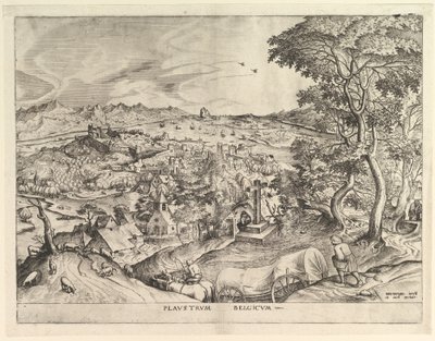 Le Wagon belge Plaustrum Belgicum des Grandes Paysages, vers 1555-56 - Johannes van Doetecum I