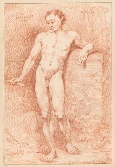 Nu masculin debout, vu de face (3e prix 1768) - Johannes van Dregt