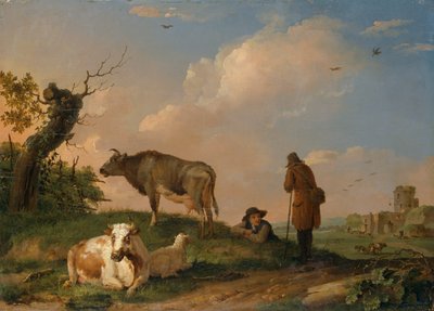 Paysage avec du bétail - Johannes van der Bent