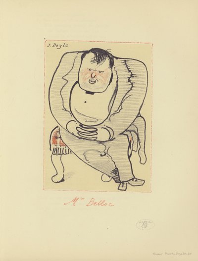 Caricature de Hilaire Belloc, écrivain et historien anglo-français - John  Doyle