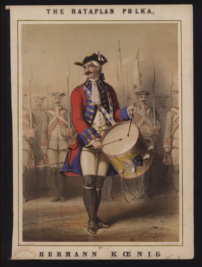 La Polka Rataplan, par Hermann Koenig, couverture de musique de l