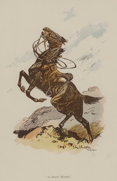 Une blessure mortelle (lithographie en couleur) - John (after) Charlton