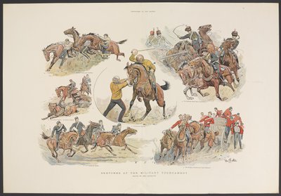 Croquis au tournoi militaire - John (after) Charlton