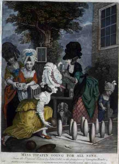 Miss Tipapin allant pour tous les neuf, pub. par Carington Bowles (fl.1744-93) - John (after) Collet