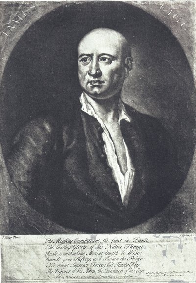 James Figg, premier champion anglais de boxe à mains nues, mort en 1734 (gravure) - John (after) Ellys