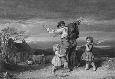Illustration pour La Nuit du samedi du Cottar par Robert Burns, Vers III (gravure) - John (after) Faed