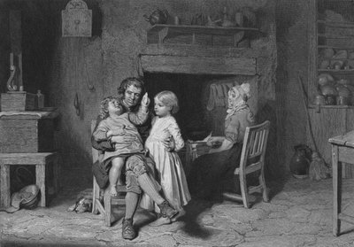 Illustration pour La Nuit du Cottar par Robert Burns, Vers III - John (after) Faed