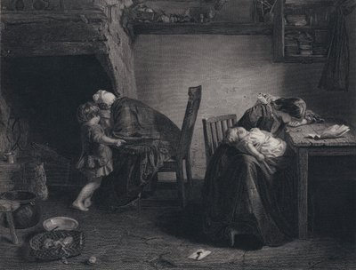 Illustration pour Le Retour du Soldat par Robert Burns - John (after) Faed
