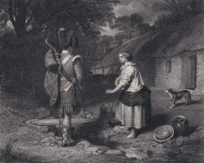 Illustration pour Le Retour du Soldat de Robert Burns - John (after) Faed