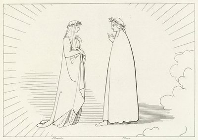 Béatrice et Dante, Paradis, Chant 7 - John (after) Flaxman