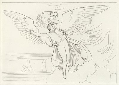 Le Rêve de Dante, Purgatoire, Chant 9 (gravure) - John (after) Flaxman