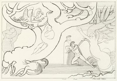 Forêt des Harpies, Enfer, Chant 13 (gravure) - John (after) Flaxman
