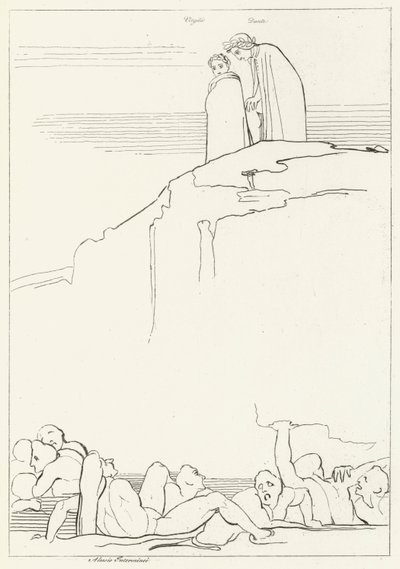 Malebolge, Enfer, Chant 18 (gravure) - John (after) Flaxman