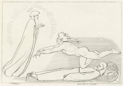La Contention pour Guido De Montefeltro, Enfer, Chant 27 (gravure) - John (after) Flaxman