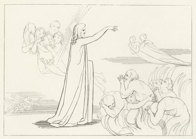 La Descente du Christ, Enfer, Chant 4 (gravure) - John (after) Flaxman