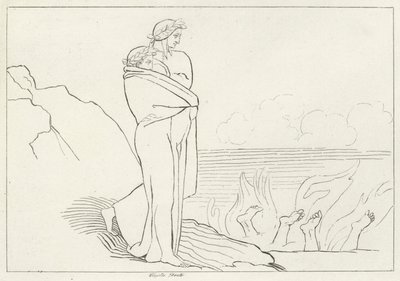 Le Gouffre de Simonie, Enfer, Chant 19 - John (after) Flaxman